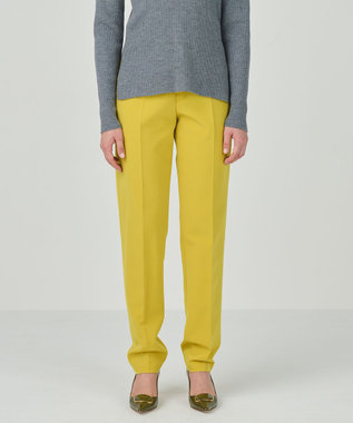 GRACE CONTINENTAL トリアセセンタープレスパンツ イエロー