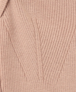 GRACE CONTINENTAL スクエアネックリブトップ ベージュ