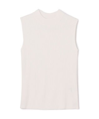 GRACE CONTINENTAL ハイネックリブニットトップ ホワイト