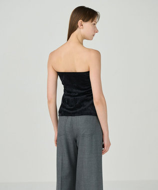 GRACE CONTINENTAL ラインビジューベアトップ ブラック