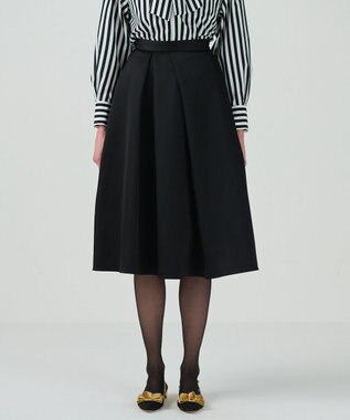 GRACE CONTINENTAL ボリュームサテンタックスカート ブラック