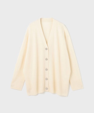 GRACE CONTINENTAL クーマラムニットカーディガン ホワイト