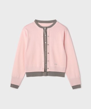 GRACE CONTINENTAL レイヤード風ニットカーディガン ピンク