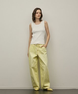 GRACE CONTINENTAL リブニットタンクトップ ホワイト