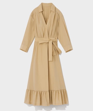 GRACE CONTINENTAL カシュクールシャツワンピース ベージュ