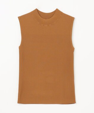 GRACE CONTINENTAL ハイネックリブニットトップ ブラウン