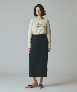 GRACE CONTINENTAL フェザーヤーンシャイニースカート