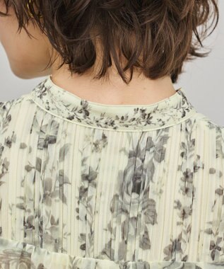 GRACE CONTINENTAL フラワープリントティアードワンピース イエロー