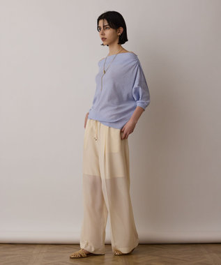 GRACE CONTINENTAL ドレープカットトップ ブルー