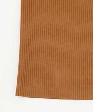 GRACE CONTINENTAL ハイネックリブニットトップ ブラウン