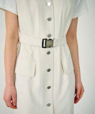 GRACE CONTINENTAL ベルト付ジャンパースカート キナリ