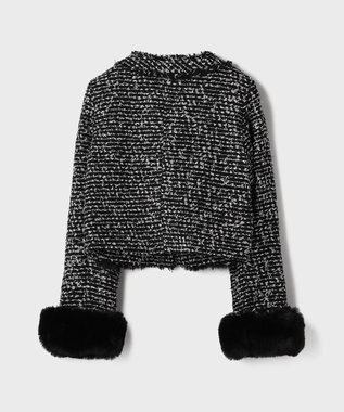 GRACE CONTINENTAL ツイードコンビジャケット ブラック