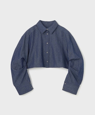 GRACE CONTINENTAL タックスリーブデニムシャツ インディゴ