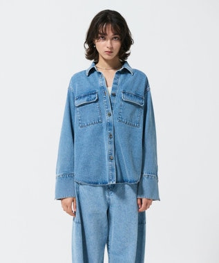 GRACE CONTINENTAL スタッズデニムシャツ インディゴ