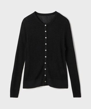 GRACE CONTINENTAL ハイゲージラメニットカーディガン ブラック