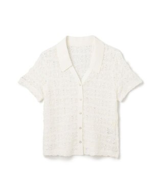 GRACE CONTINENTAL レースカットスキッパートップ ホワイト