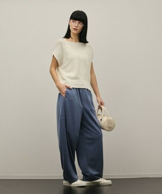 GRACE CONTINENTAL ドルマンルーズニットトップ ホワイト