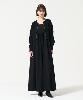 GRACE CONTINENTAL パールニットブルゾン ブラック