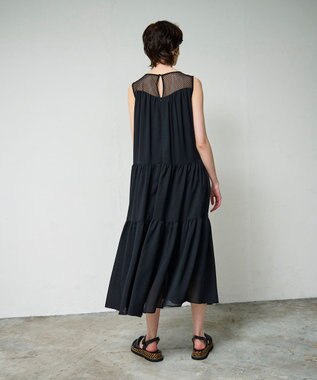 GRACE CONTINENTAL シアードレープマキシ ブラック