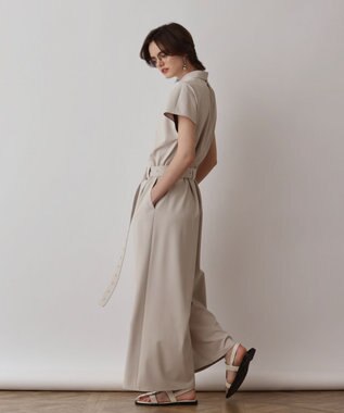 GRACE CONTINENTAL シャツオールインワン ベージュ