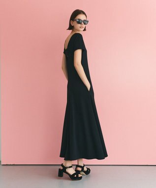 GRACE CONTINENTAL バックオープンポンチワンピース ブラック