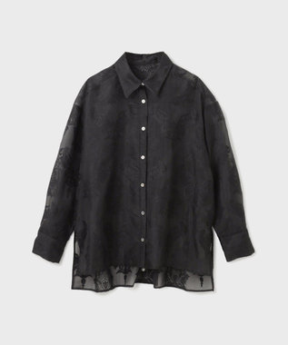 GRACE CONTINENTAL オーナメントオーバーシャツ ブラック