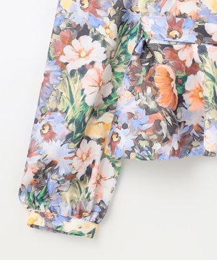 GRACE CONTINENTAL グラデフラワープリントトップ サックス