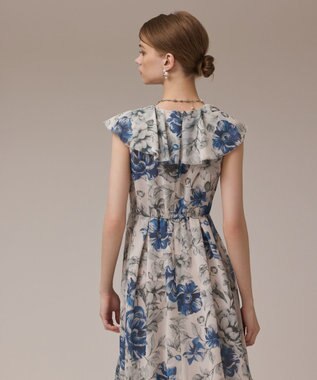 未使用級 グレースコンチネンタル サラサフラワープリントフリルワンピース 36 未使用級 グレースコンチネンタル サラサフラワープリントフリル