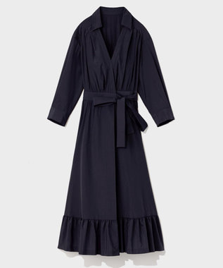 GRACE CONTINENTAL カシュクールシャツワンピース ネイビー