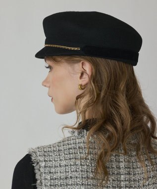 GRACE CONTINENTAL FERRUCCIO VECCHI キャスケット ブラック