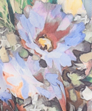 GRACE CONTINENTAL グラデフラワープリントトップ サックス