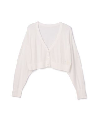 GRACE CONTINENTAL ショートドルマンニットカーディガン ホワイト