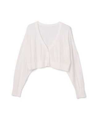 GRACE CONTINENTAL ショートドルマンニットカーディガン ホワイト