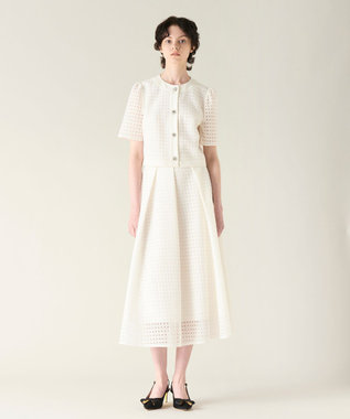 GRACE CONTINENTAL レースタックスカート ホワイト