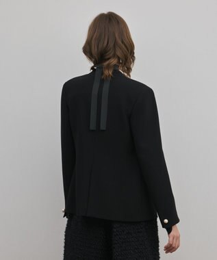 GRACE CONTINENTAL トリアセノーカラージャケット ブラック