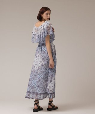 GRACE CONTINENTAL マルチWAYシフォンワンピース ブルー