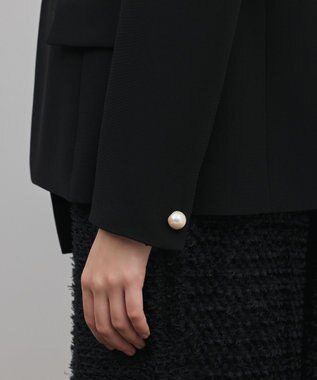 GRACE CONTINENTAL トリアセノーカラージャケット ブラック