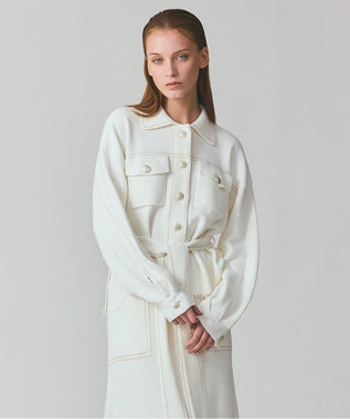 GRACE CONTINENTAL ニットワークジャケット ホワイト