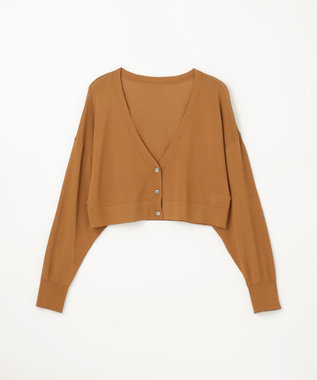 GRACE CONTINENTAL ショートドルマンニットカーディガン ブラウン