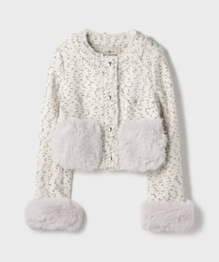 GRACE CONTINENTAL ツイードコンビジャケット キナリ