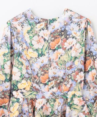 GRACE CONTINENTAL グラデフラワープリントトップ サックス