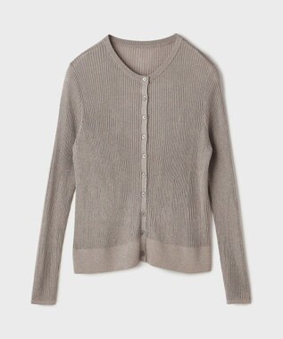 GRACE CONTINENTAL ハイゲージラメニットカーディガン グレー