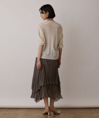 GRACE CONTINENTAL イレギュラープリーツスカート グレー