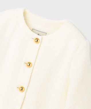 GRACE CONTINENTAL ツイードコンビジャケット ホワイト