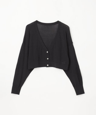 GRACE CONTINENTAL ショートドルマンニットカーディガン ブラック