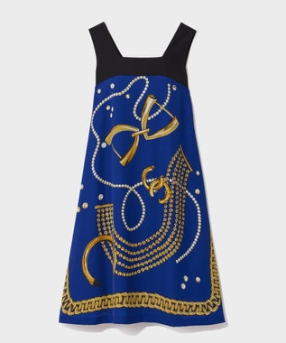 GRACE CONTINENTAL ジュエリーモチーフドレス ブルー