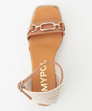 GRACE CONTINENTAL MAYPOLチェーンサンダル キャメル