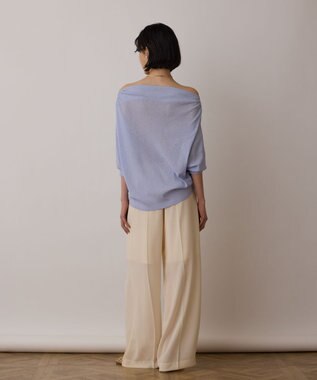 GRACE CONTINENTAL ドレープカットトップ ブルー