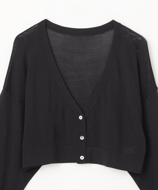 GRACE CONTINENTAL ショートドルマンニットカーディガン ブラック