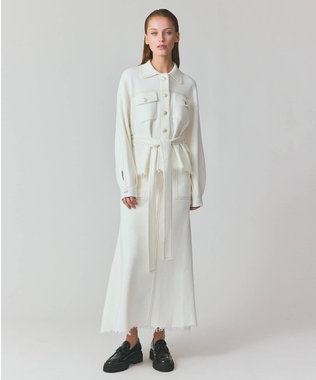 GRACE CONTINENTAL ニットワークジャケット ホワイト